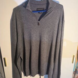 Bloomingdale's Men's Charcoal Zip-Up Sweater